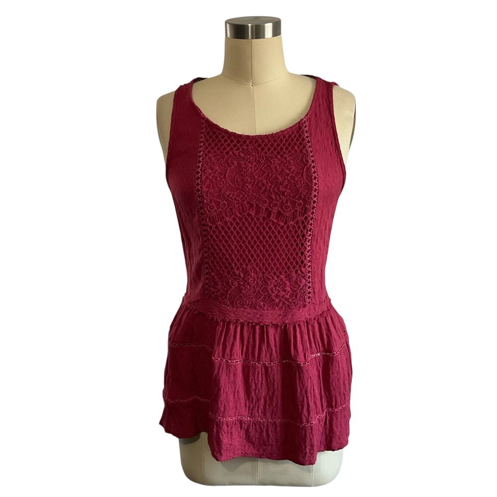 Knox Rose Hot Pink Whimsy Tank Top: Size M